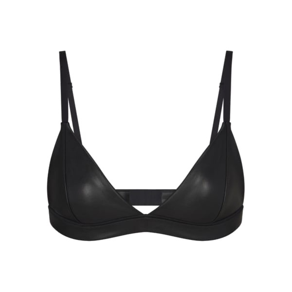 NWT SKIMS Faux Leather Triangle Bralette